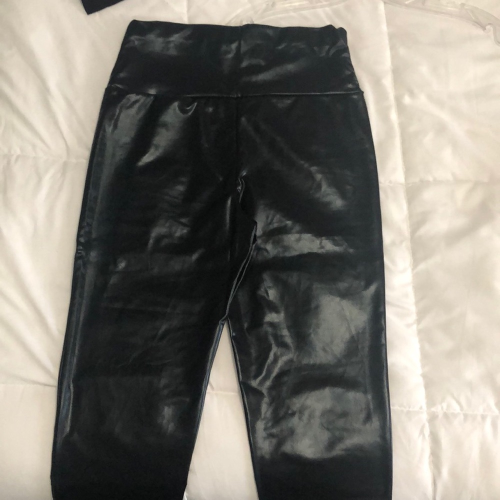 Faux leather leggings